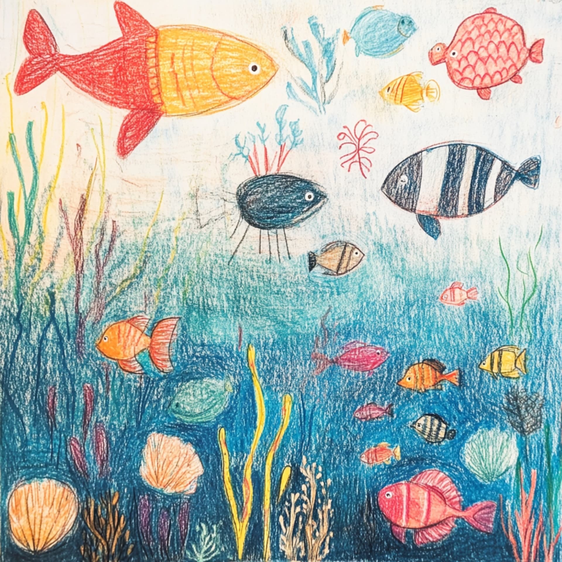 Child's original cartoon drawing