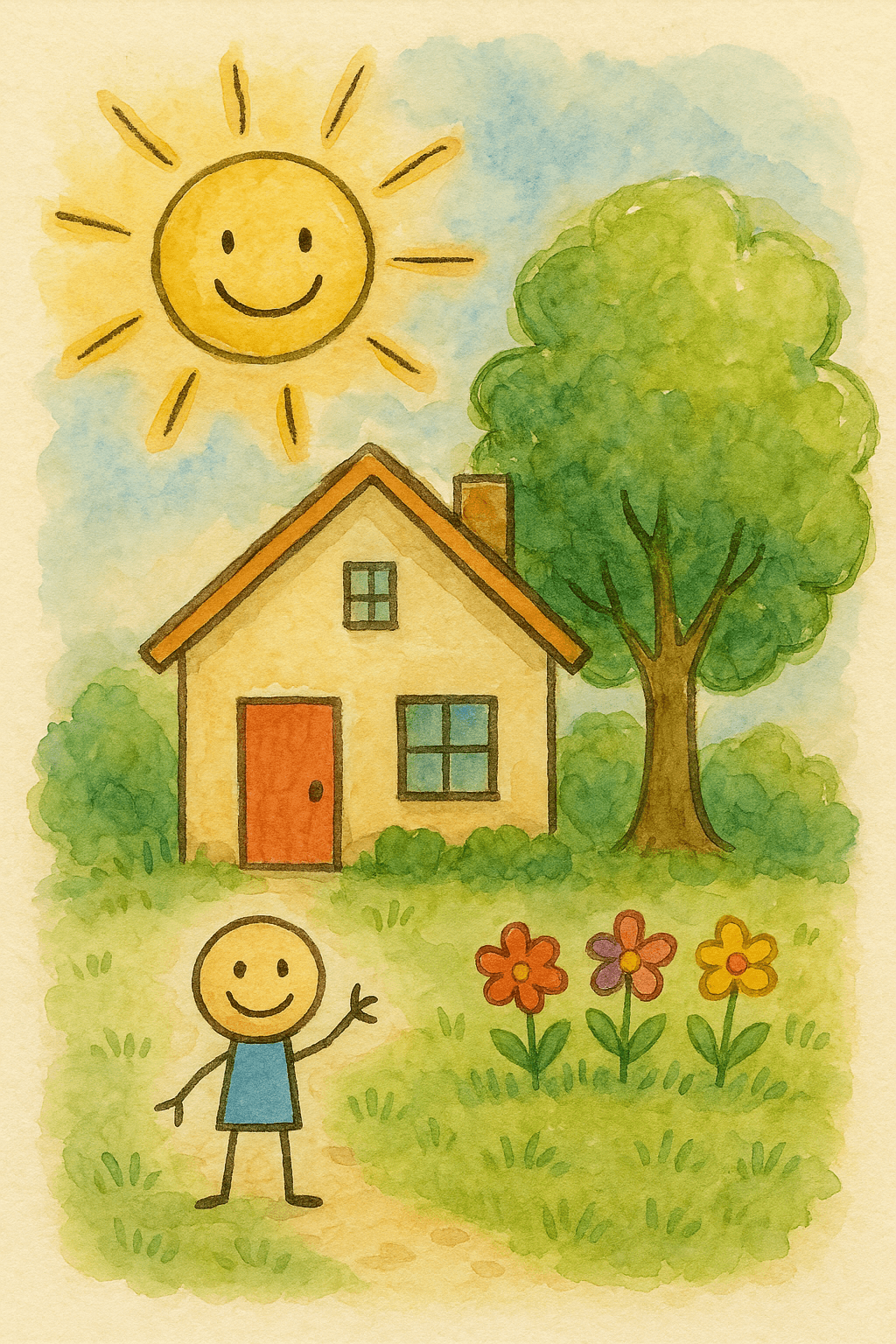 Storybook Watercolor style example